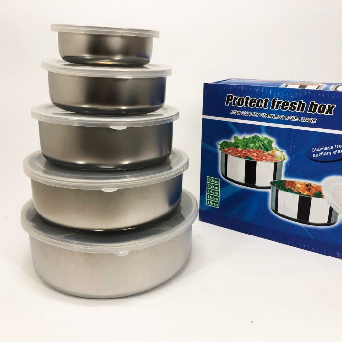 Набір харчових контейнерів Unique UN-1515 5 шт із нержавіючої сталі