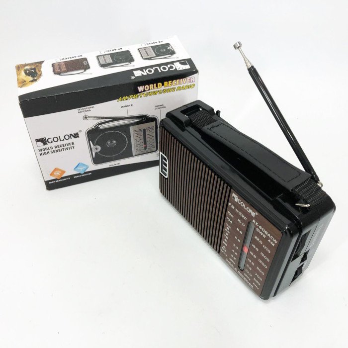 Радіоприймач GOLON RX-608 всехвильовий на батарейках + підтримка USB/microSD/MP3/WMA