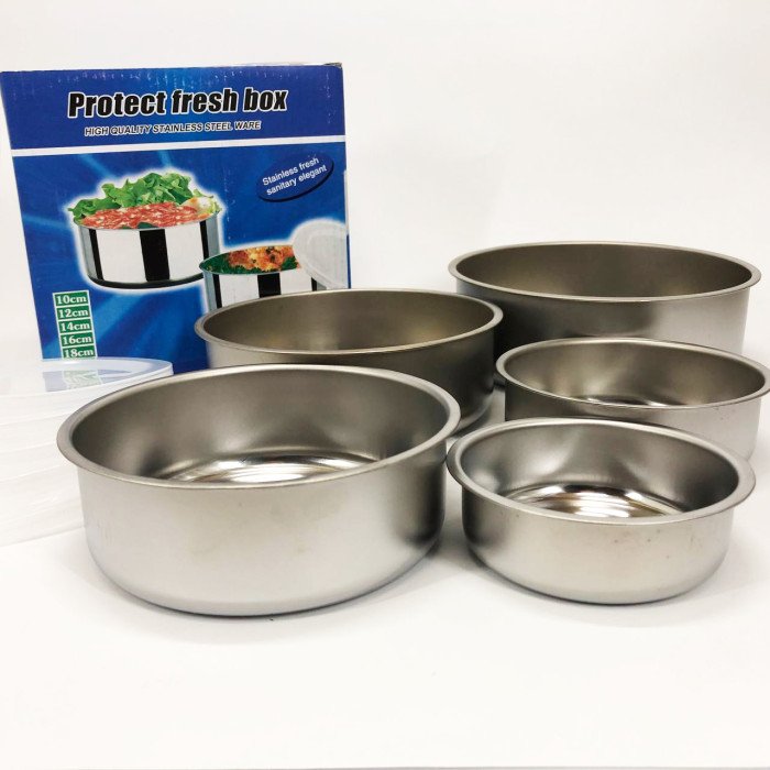 Набір харчових контейнерів Unique UN-1515 5 шт із нержавіючої сталі