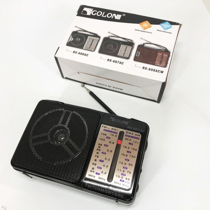Портативний радіоприймач всехвильовий GOLON RX-607 AC, переносний приймач FM, FM-приймачі