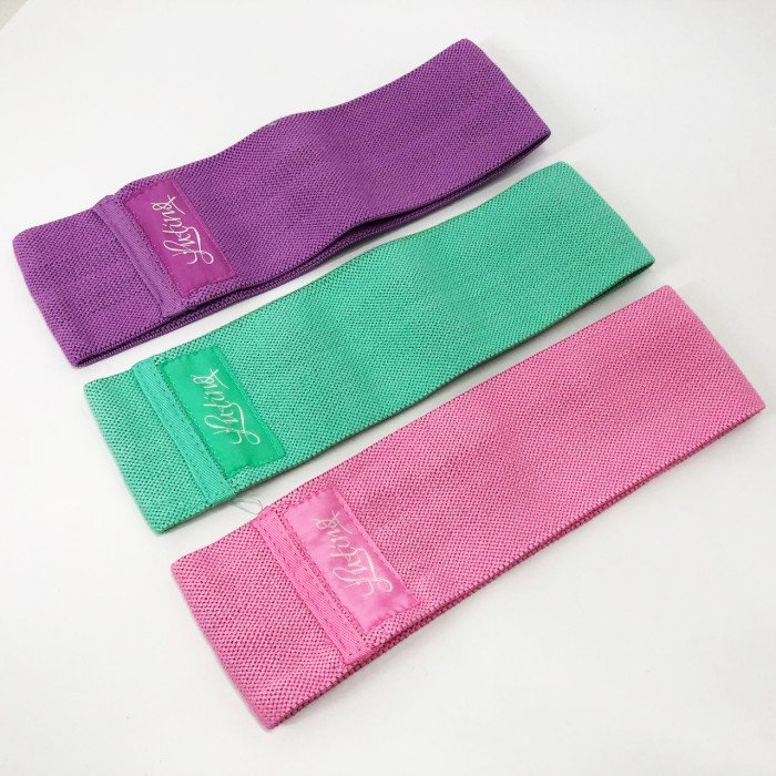 Гумки для фітнесу та спорту WOW LT-003 Набір тканинна стрічка еспандер 3 шт, Джгут еспандер для заняття