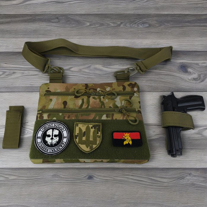 Чоловіча тактична сумка барсетка, Рюкзак чоловічий військовий тактичний, Нагрудна сумка кобура