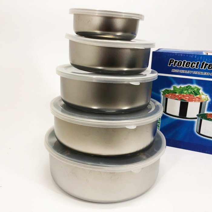 Набір харчових контейнерів Unique UN-1515 5 шт із нержавіючої сталі