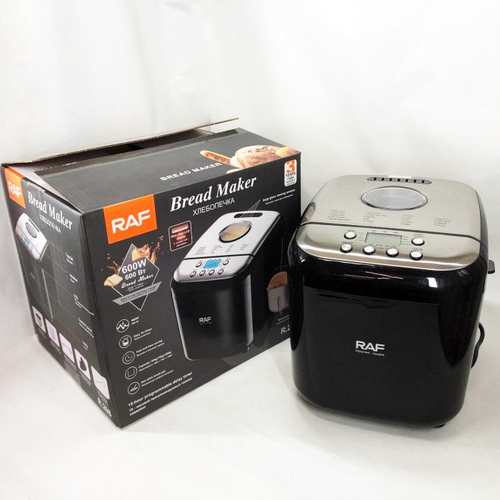 Хлібопічка RAF R.208, 600 Вт, до 1000 г, з функцією безглютенової випічки