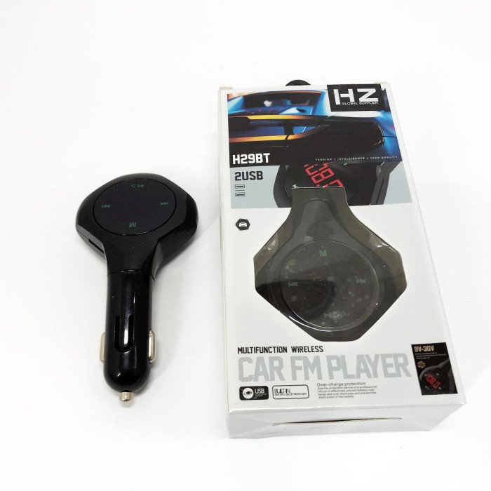 Трансмітер Автомобільний FM модулятор FM H29 BT, Модулятор для мобільних пристроїв в авто. Колір: чорний