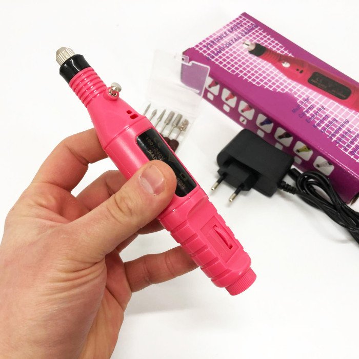 Ручний фрезер для нігтів SmartUs CBM-033 для манікюру та педикюру в домашніх умовах. Колір: рожевий