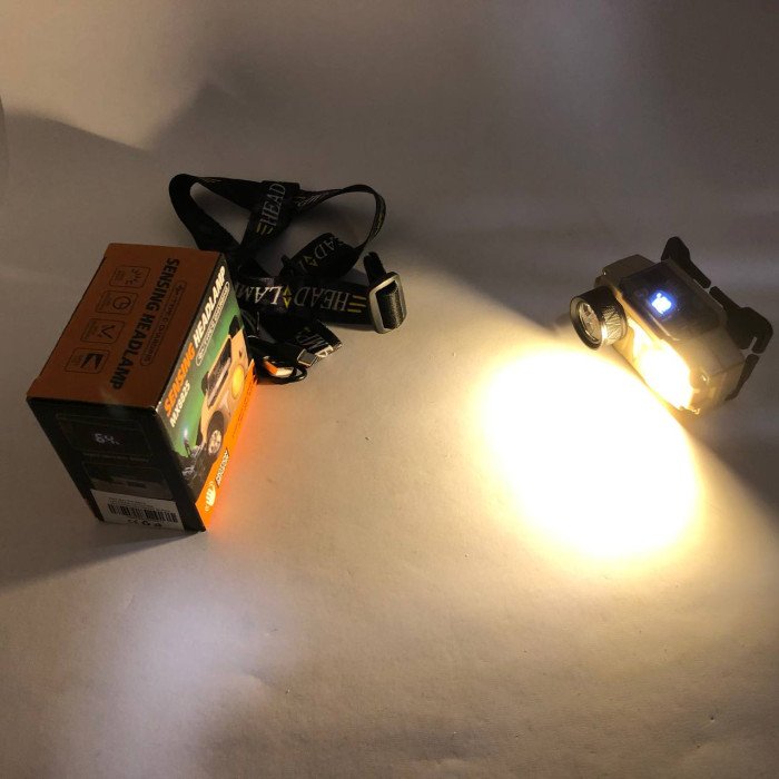 Ліхтар налобний CH-8825-3P35+COB(white+yellow)+RGB, Ліхтар на голову діодний, Ліхтар акумуляторний