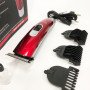 Машинка для стрижки волосся Gemei GM-6046, Машинка для стрижки волосся та гоління. Колір: червоний