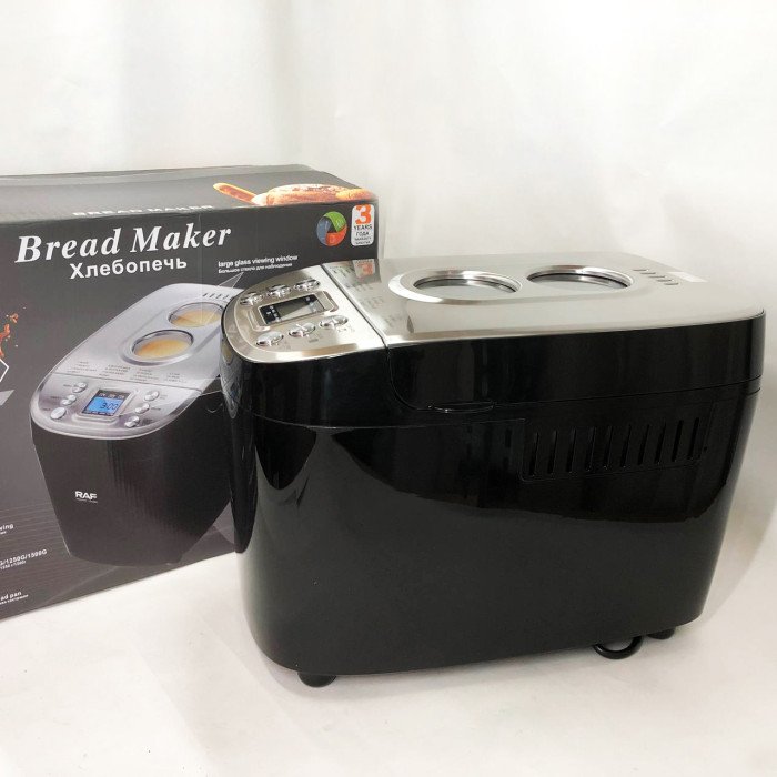 Хлібопічка RAF R.564, 15 програм, 1000-1500 г, з таймером та антипригарним покриттям