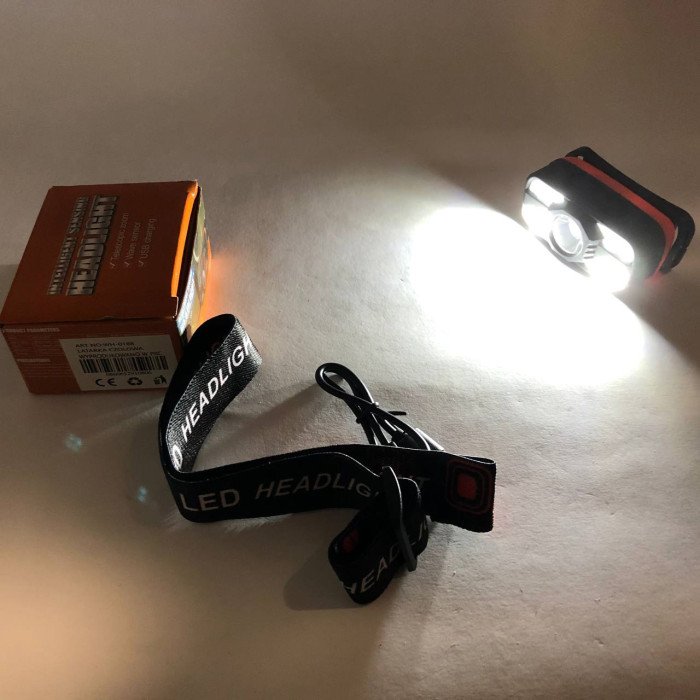 Налобний ліхтар WH-0188, XPE+SMD, Налобний ліхтар для туризму риболовлі та полювання, Налобна лампа