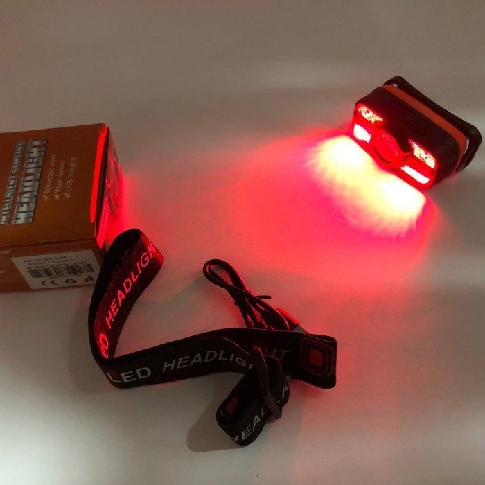 Налобний ліхтар WH-0188, XPE+SMD, Налобний ліхтар для туризму риболовлі та полювання, Налобна лампа