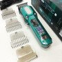 Аккумуляторная машинка для стрижки VGR V-900 с дисплеем, беспроводная для стрижки волос. Цвет: зеленый