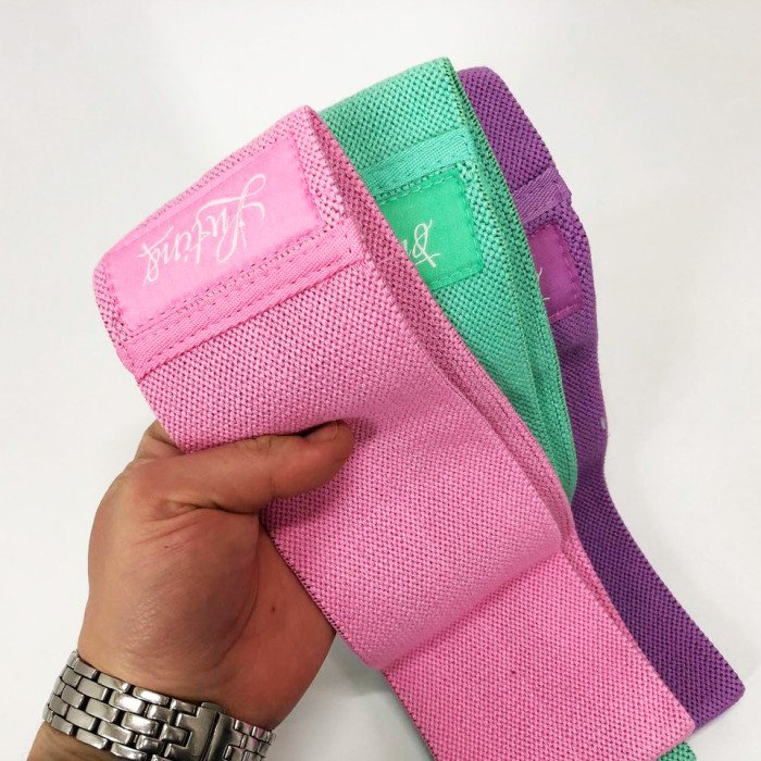 Гумки для фітнесу та спорту WOW LT-003 Набір тканинна стрічка еспандер 3 шт, Джгут еспандер для заняття