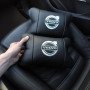 Набір шкіряних подушок Volvo + брелок у подарунок, Автоподушки Volvo з вишивкою