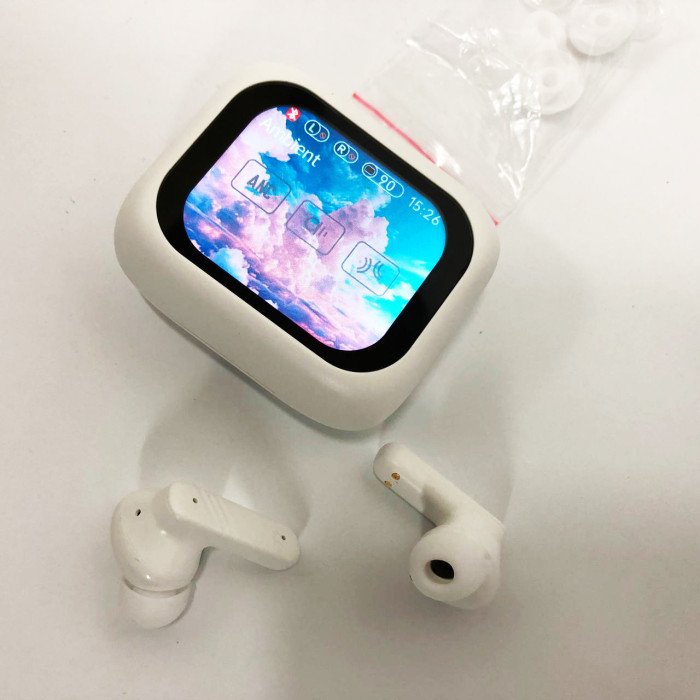 Навушники бездротові LX-10 TWS Earbuds з LED дисплеєм, Bluetooth гарнітури, Вакуумні навушники. Колір: білий