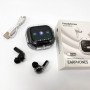 Бездротові вакуумні навушники TWS з дисплеєм LED, вологозахист IPx4 Bluetooth 5.4 з кейсом. Колір: чорний