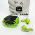 Бездротові вакуумні навушники TWS з дисплеєм LED, вологозахист IPx4 Bluetooth 5.4 з кейсом. Колір: зелений