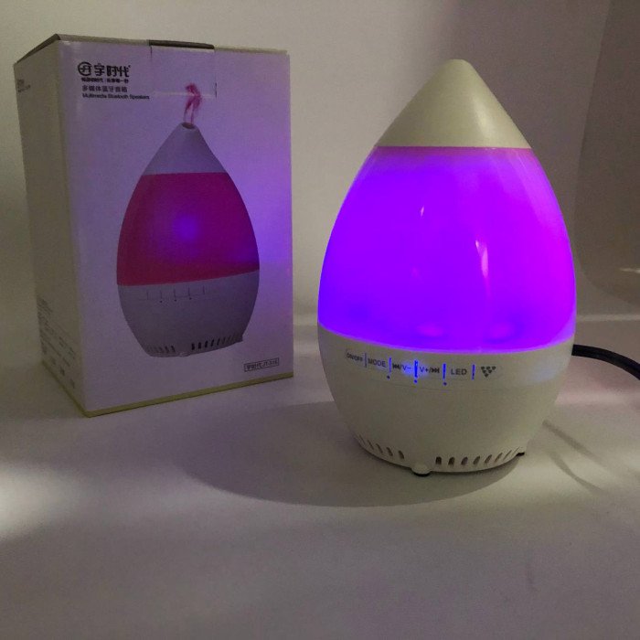 Колонка зволожувач з діодним підсвічуванням JT-315, Настільний зволожувач повітря. Колір: рожевий