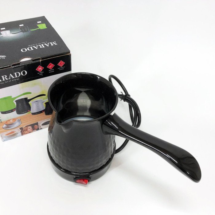 Електрична турка для кави Marado MA-1625, Турка для заварної кави для приготування кави. Колір: чорний