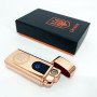 Електрична та газова запальничка Україна із USB-зарядкою HL-435, запальничка незвичайна. Колір: золотий