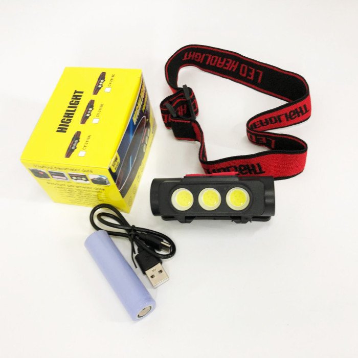 Ліхтар налобний акумуляторний PLD-2119C, Ліхтарик військовий світлодіодний налобний ліхтарик