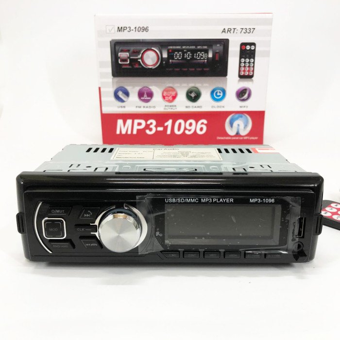 Автомагнітола MP3-1096 BT ISO зі знімною панеллю 4х50W, Магнітофон для машини авто автомобіля
