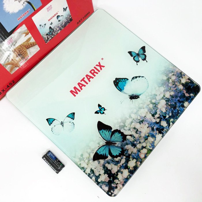 Ваги для підлоги MATARIX MX-452 180 кг, Ваги для вимірювання маси тіла, Електронні ваги метелика