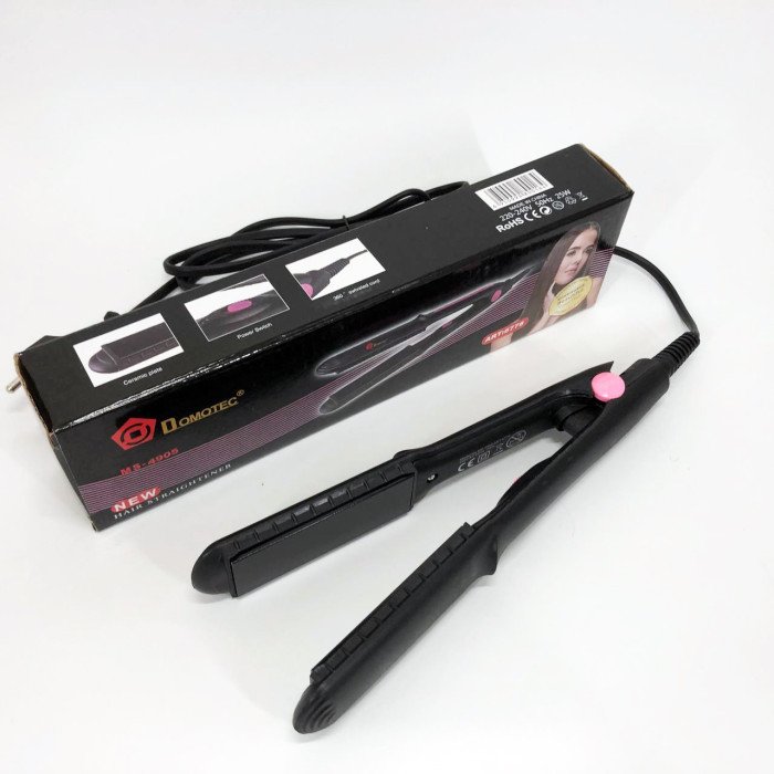 Щипці, плойка прасок DOMOTEC MS-4905, Щітка щипці для випрямлення волосся. Колір: рожевий