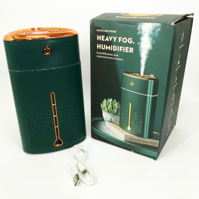 Ультразвуковий зволожувач повітря для дітей з підсвічуванням Heavy Fog Humidifier, Зволожувач міні. Зелений