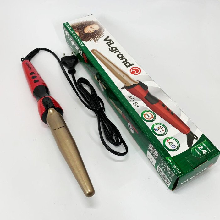 Плойка конусна ViLgrand VHC-3041LC. Колір: червоний