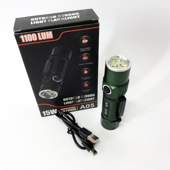 Тактичний ліхтар Bailong A05-3XP, Ліхтарик для тактичного використання, Алюмінієвий ліхтар