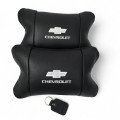 Автомобільні подушки Chevrolet з натуральної італійської шкіри + шкіряний брелок у подарунок