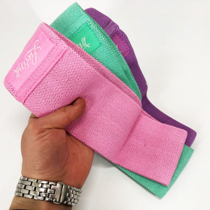 Гумки для фітнесу та спорту WOW LT-003 Набір тканинна стрічка еспандер 3 шт, Джгут еспандер для заняття