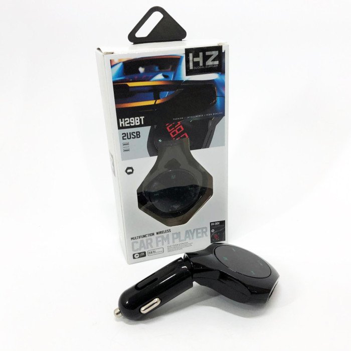 Трансмітер Автомобільний FM модулятор FM H29 BT, Модулятор для мобільних пристроїв в авто. Колір: чорний