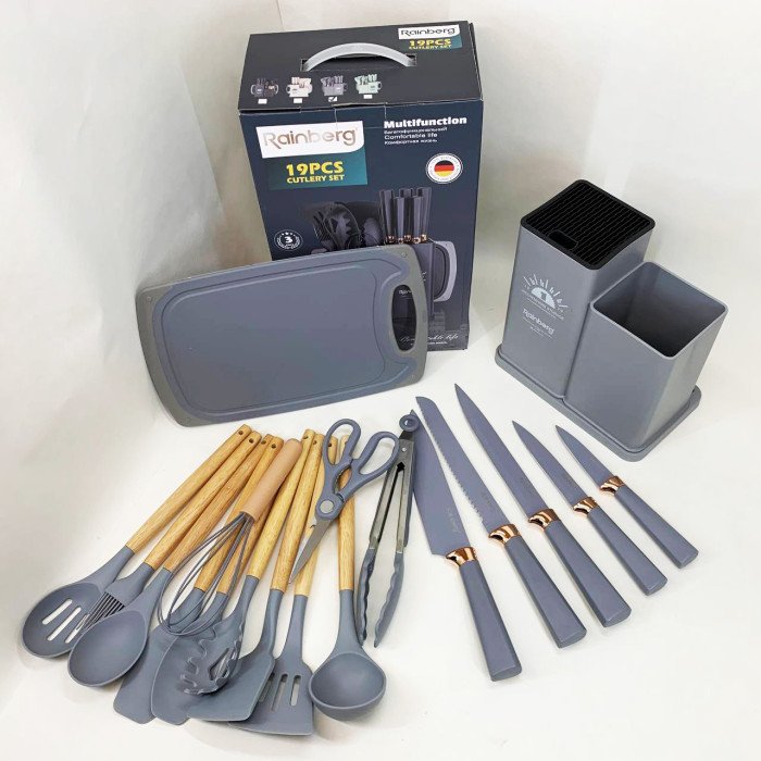 Набір кухонного приладдя на підставці Rainberg RB-2289 Gray