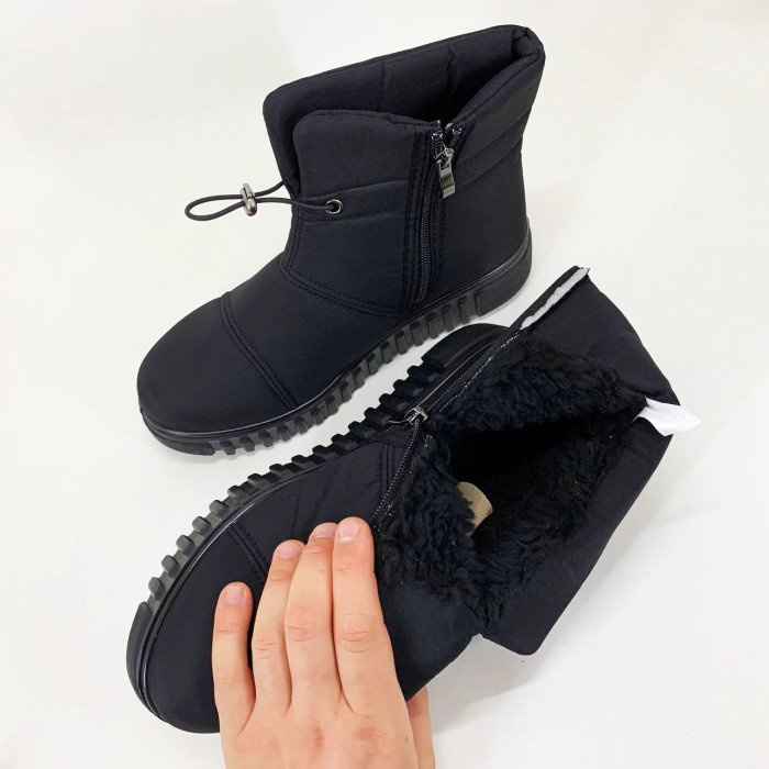 Черевики жіночі зимові утеплені 40р 26см Калоші утеплені чорного кольору