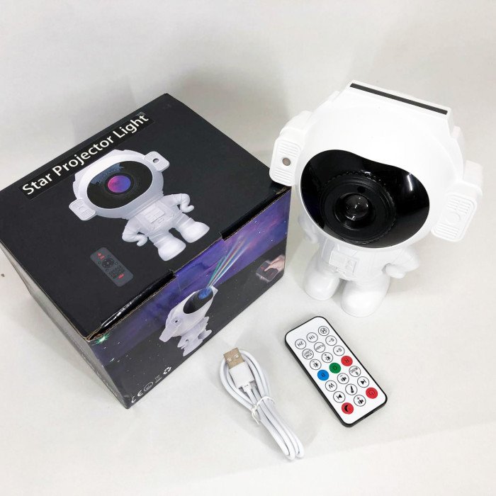 Зоряний 3D проектор Astronaut, Лазерний нічник-проектор астронавт LED, Міні лазерний проектор небо