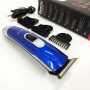 Машинка для стрижки волосся Gemei GM-6046, Акумуляторний універсальний тример для стрижки. Колір: синій