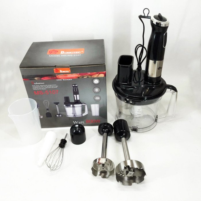 Блендер заглибний багатофункціональний 6-в-1 Domotec MS-5107 800 Вт, Потужний блендер для дому