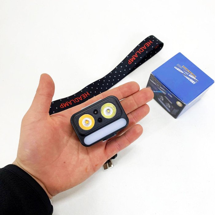 Ліхтар налобний 2069-XPG+XPG+5SMD Motion sensor