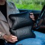 Набір шкіряних подушок Mercedes-Benz + брелок у подарунок, подушка на підголовник