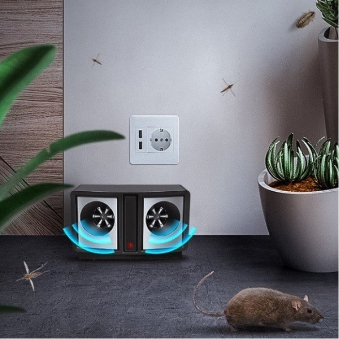 Ультразвуковий електронний відлякувач гризунів, мишей, щурів та комах DUAL SONIC PEST REPELLER