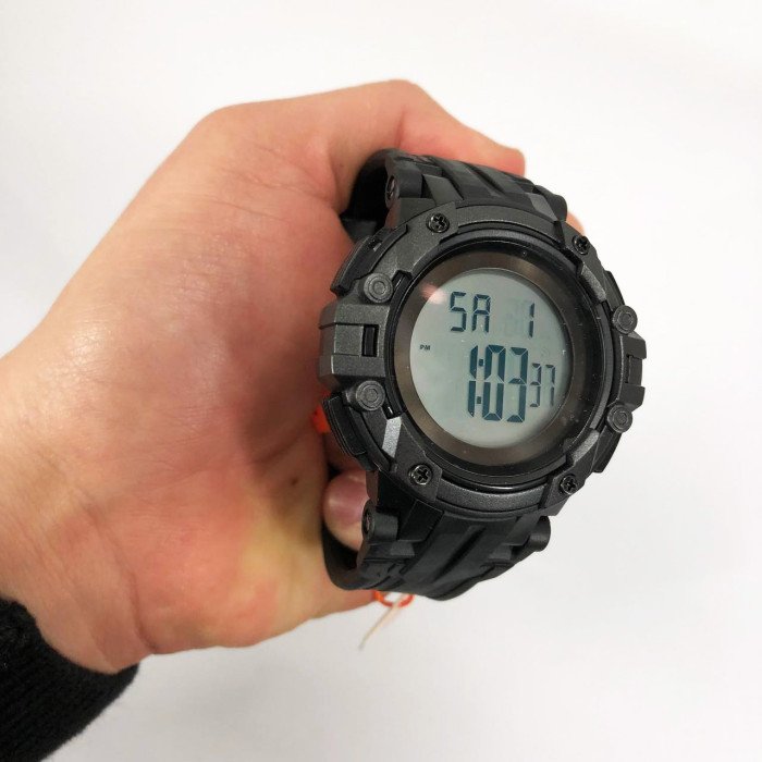 Годинник наручний чоловічий SKMEI 1545BKWT BLACK-WHITE, водонепроникний чоловічий годинник. Колір: чорний