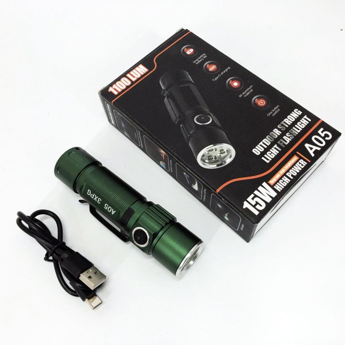 Тактичний ліхтар Bailong A05-3XP, Ліхтарик для тактичного використання, Алюмінієвий ліхтар