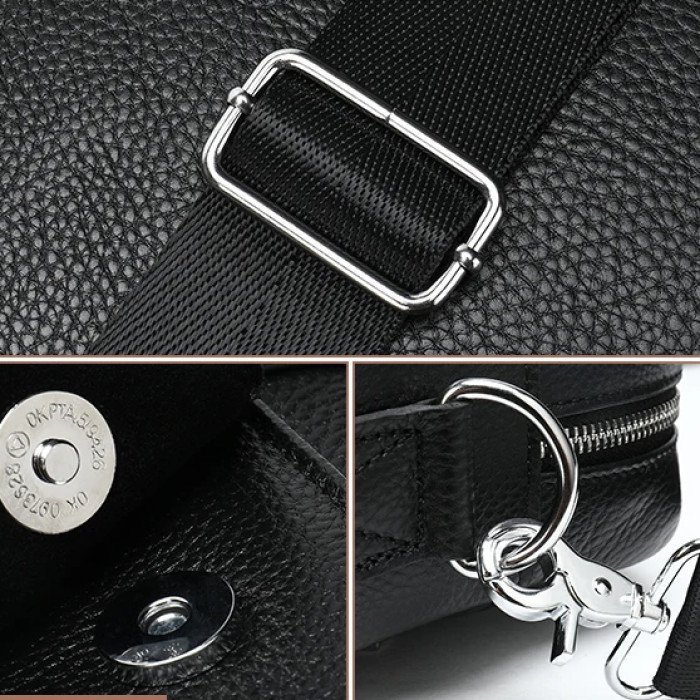 Чоловіча шкіряна сумка для ноутбука з італійської шкіри, формат А4, преміум клас