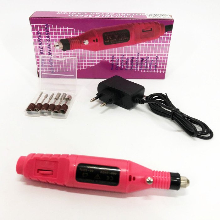 Ручний фрезер для нігтів SmartUs CBM-033 для манікюру та педикюру в домашніх умовах. Колір: рожевий