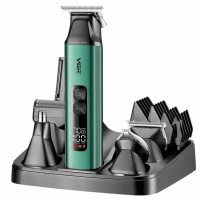 Набір для стрижки VGR V-117 6 в 1. Колір: зелений