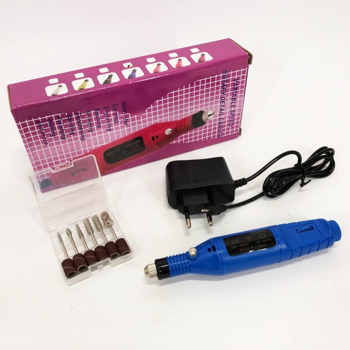 Ручний фрезер для нігтів SmartUs CBM-033 для манікюру та педикюру в домашніх умовах. Колір: синій