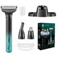 Електробритва 3 в 1 VGR V-625 Акумуляторний триммер для носа, вух, тіла та брів з підставкою