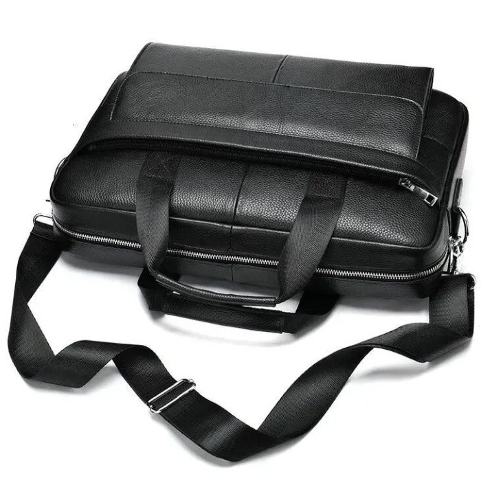 Чоловіча шкіряна сумка для ноутбука з італійської шкіри, формат А4, преміум клас